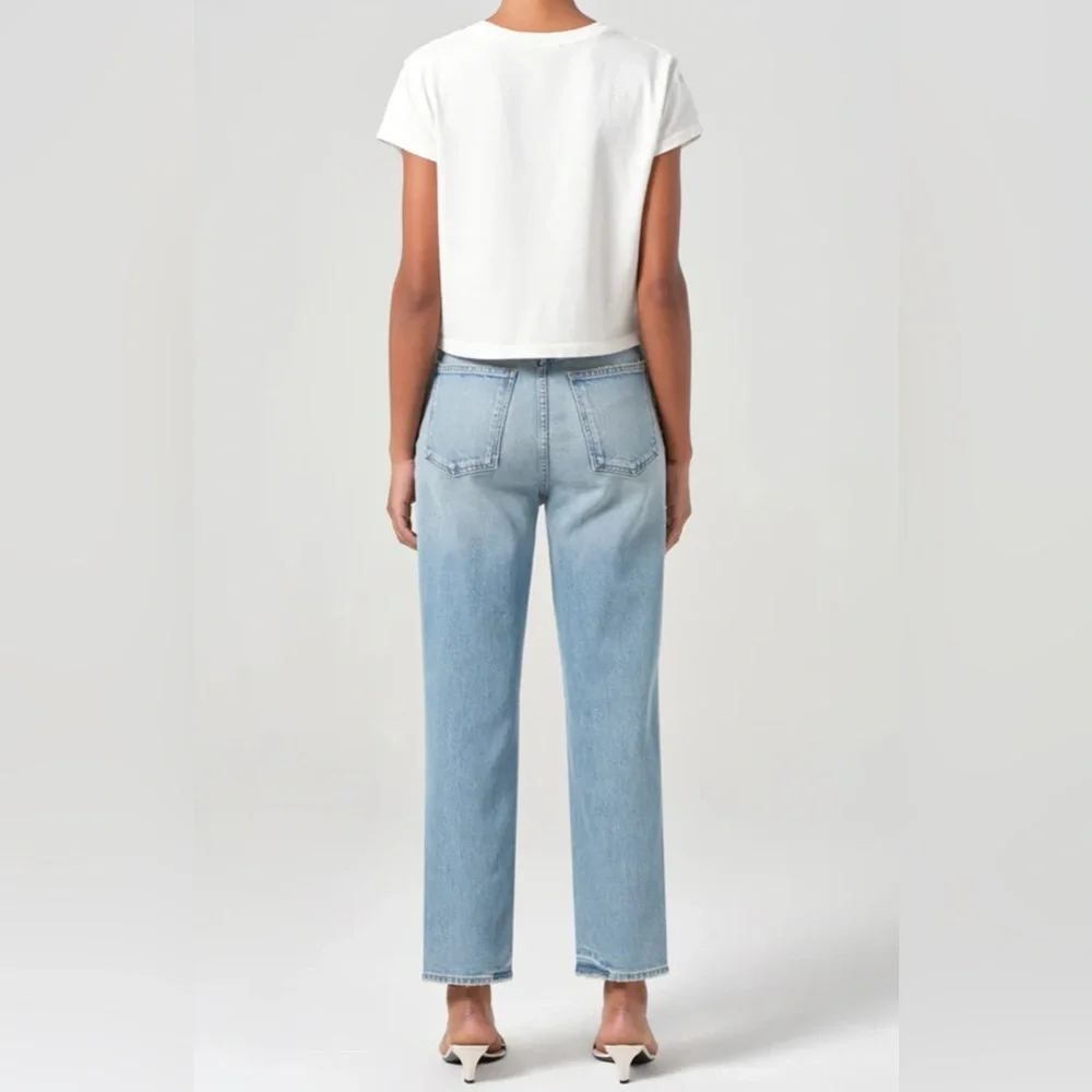 AGOLDE Black Straight-Leg Jeans – Worn Once, Like NEW! - Picture 9 of 10